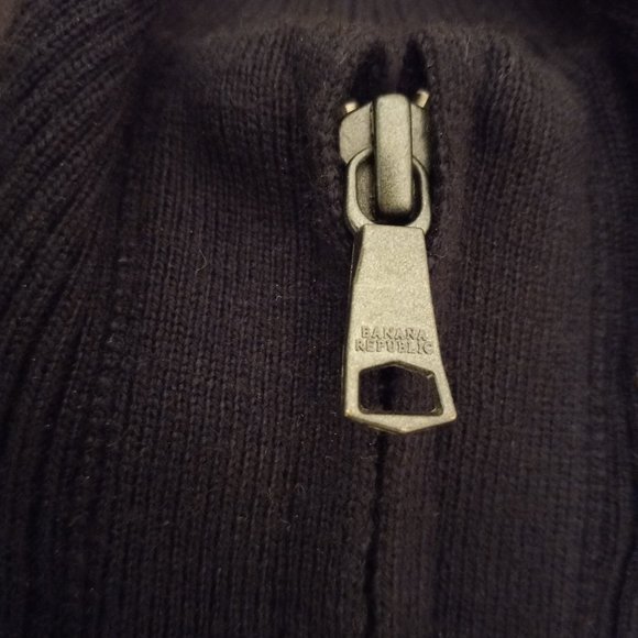 Men's Banana Republic Merino Wool Zip Up Sweater Size L - Picture 4 of 11